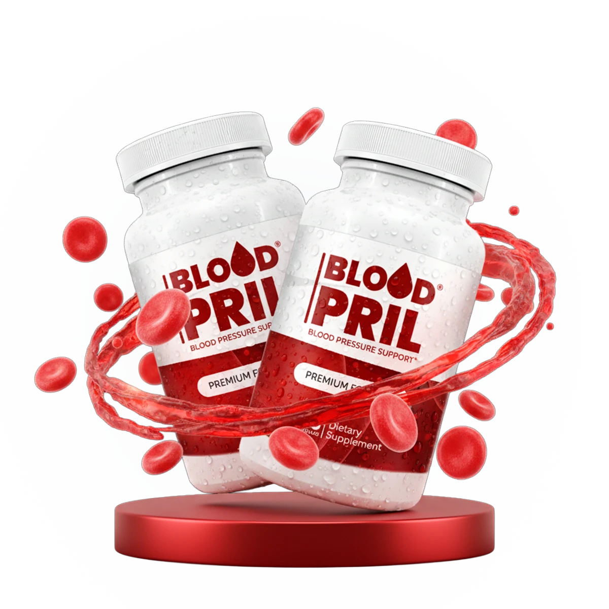 BloodPril blood pressure support supplement bottles
